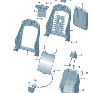 1ED881045B 1ED881046B 靠背底座适用于奥迪Q5e tron