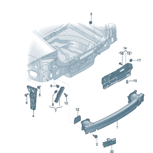 4KG807309 保险杠骨架适用于奥迪A7L
