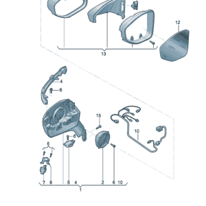 4KG857409F 4KG857410F 倒车镜适用于奥迪A7L