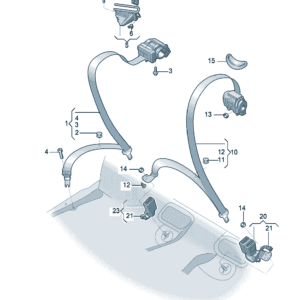 4KG857805 4KG857806 三点式安全带适用于奥迪A7L