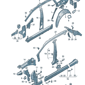 89A810421A  89A810422A 内部侧围板适用于奥迪Q4e tron