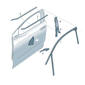 89D837439A 车窗导轨适用于奥迪Q5e tron