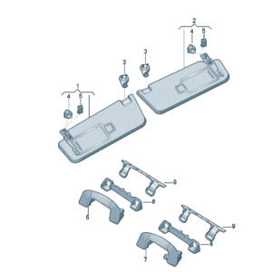 89D857551 89D857552 遮阳板适用于奥迪Q5e tron