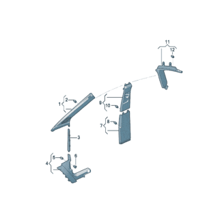 89D867233  89D867234  A柱饰板适用于奥迪Q5e tron