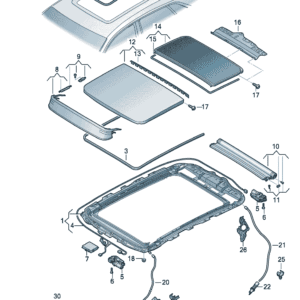 89D877049A 滑动-外翻操纵机构_框架适用于奥迪Q5e tron