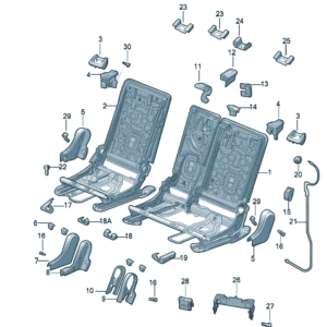 89D885061D 座椅和靠背底座 适用于奥迪Q5e tron