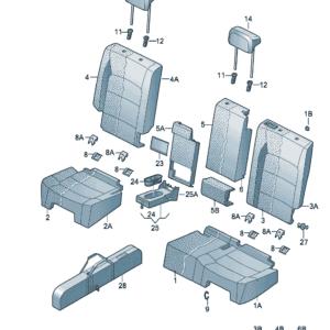 89D885375 座垫适用于奥迪Q5e tron