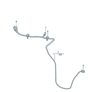 89D971365 线束，用于_安全带报警系统 适用于奥迪Q5e tron