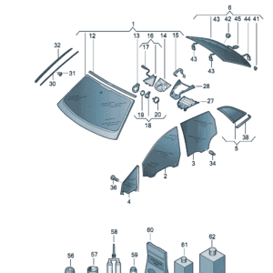 89G845099NVB 挡风玻璃（夹层玻璃）适用于奥迪Q4e tron