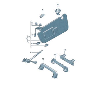 89G857551A 89G857552A 遮阳板适用于奥迪Q4e tron