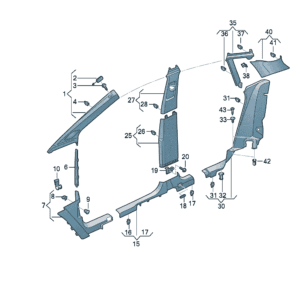 89G867233 89G867234 A柱饰板适用于奥迪Q4e tron