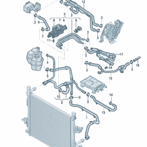 1ED121051B 冷却液软管 适用于大众ID3
