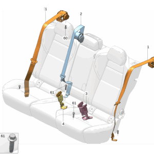 6600134524EA0   6600144103EA0  后排安全带 中间安全带适用于极氪001