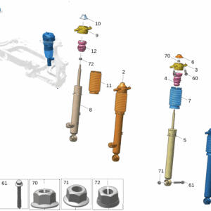 6600138379 6600138377 后减震器总成 右 后减震器总成 左适用于极氪001