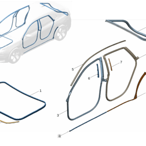 6600142355 	发动机罩密封条 适用于极氪001