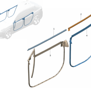 6600142416B03 前车门玻璃外密封条 适用于极氪001