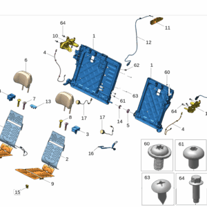 6600142919 6600142915 后座椅靠背骨架 适用于极氪001