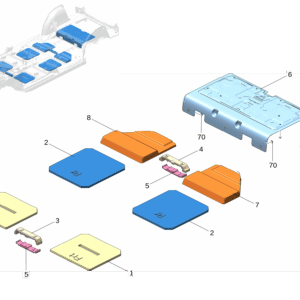 6600190270 8891599840高压电池前隔热垫 高压电池后隔热垫适用于极氪009