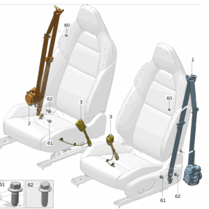 6600200379EA0 8889589506EA0 驾驶员安全带 前排乘客安全带适用于极氪001