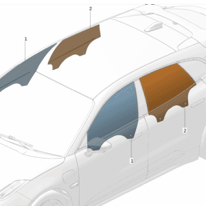 6600200781 前门玻璃  8889352186后门玻璃 适用于极氪001