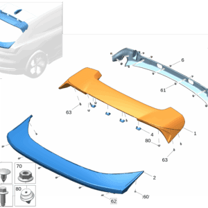 6600201102B03 扰流板适用于极氪001