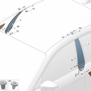 6600201196BA3 前B柱装饰板 右 适用于极氪001