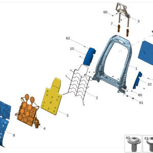 6608024515 前座椅靠背骨架 右 适用于极氪001