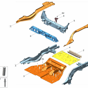 6608045068C15 /6608045069C15 后纵梁 右 	后纵梁 左适用于极氪001