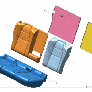 6608061422GA8	后座椅靠背总成 适用于极氪001