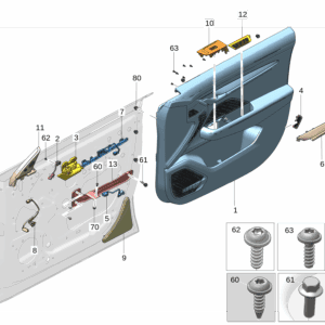 6608066128GA8 前门饰板 右适用于极氪001