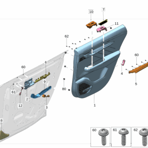 6608066134GA8  6608066140GA8 后门饰板 适用于极氪001