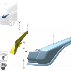 6608067601 /6608067602车身侧尾灯适用于极氪001