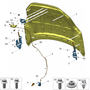 6608100858C15机舱盖适用于极氪001