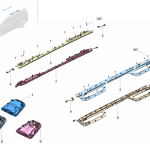 8889338766LA2 车顶控制台（OHC）适用于极氪009