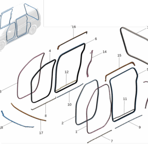 8890535989 前门密封条 适用于极氪009