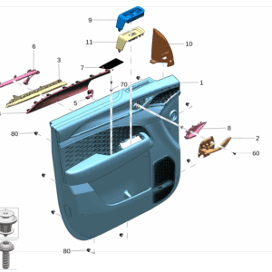 8890586825LA2 前门饰板适用于极氪009