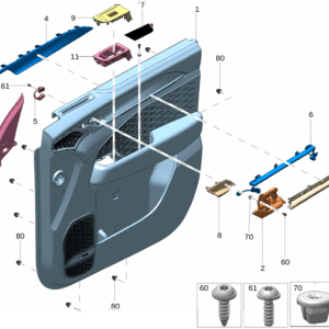 8890586853LA2 前门饰板 适用于极氪009