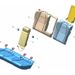 8890592021 后座椅靠背填料适用于极氪001