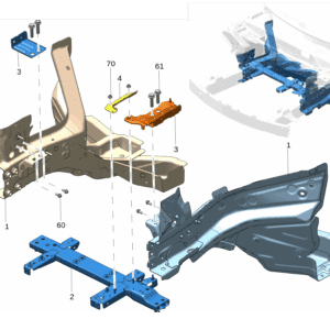 8890594223C15/6608050861C15 	前纵梁适用于极氪001