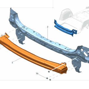 8890648663C15  后保险杠防撞梁 适用于极氪009