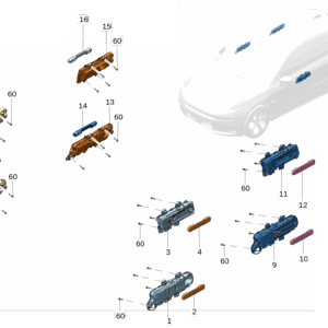 8890798384 主驾侧外开把手支架 左适用于极氪001