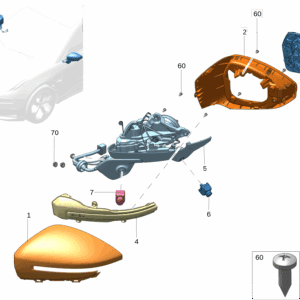 8891100588B03 8891100549B03 	外后视镜壳 适用于极氪001