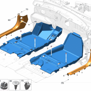 8892465069BA0 8892465145BA0 前地毯 左 	前地毯 右适用于极氪001