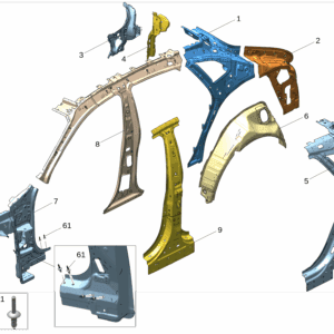 8892480856C15 后侧内板 适用于极氪001