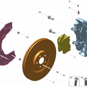 8892672950  	8892672943 前制动卡钳 适用于极氪001