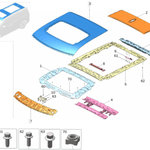 8894239570C15 天窗加强板 适用于极氪009