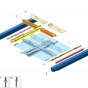 8894874852C15 	前地板前横梁 适用于极氪001
