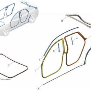 6600142351 发动机前舱密封条 适用于极氪7x