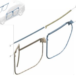 6600142416B03 前车门玻璃外密封条 右 适用于极氪7x