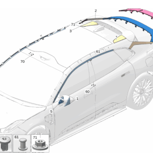 6600201091BA3 A柱外饰板 右 适用于极氪7x